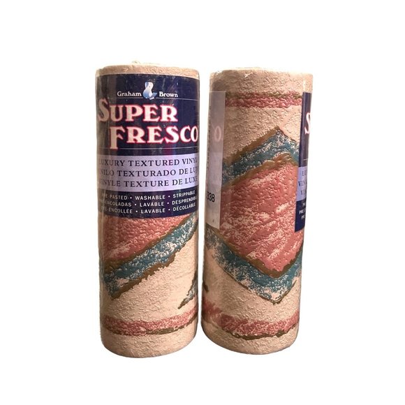 Lot of 2 VTG Super Fresco Graham Brown Wallpaper Boarder Made In England - Picture 2 of 5